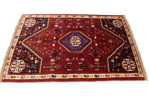 Red Tribal 3'5X5 Shiraz Persian Rug