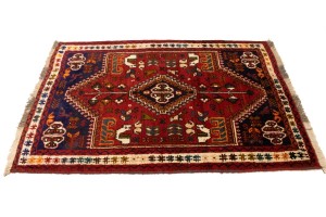 Red Tribal 3X5 Shiraz Persian Rug