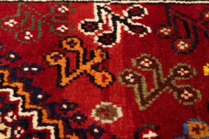 Red Tribal 3'5X5 Shiraz Persian Rug