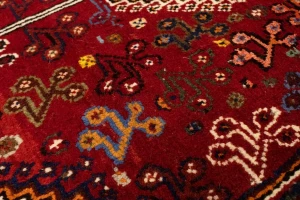 Red Tribal 3'5X5 Shiraz Persian Rug