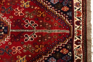 Red Tribal 3'5X5 Shiraz Persian Rug
