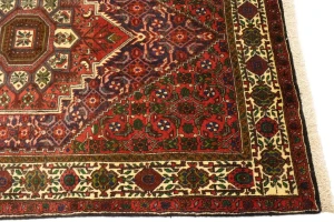 Vintage Scarlet Red Floral 3X5 Bidjar Persian Rug