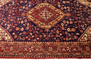 Vintage Purple-navy Floral 3'3X3'7 Gholtogh Persian Rug