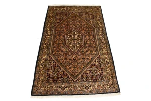 Vintage Peach Floral 3X5 Bidjar Persian Rug