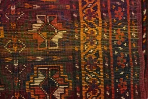 Vintage Burgundy Tribal 5X9 Kazak Bokhara Persian Rug
