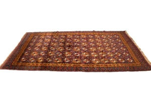 Vintage Burgundy Tribal 5X9 Kazak Bokhara Persian Rug