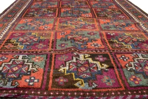 Vintage Brown Violet Tribal 4X8 Ghoochan Persian Rug