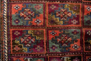 Vintage Brown Violet Tribal 4X8 Ghoochan Persian Rug