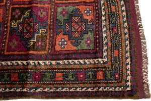 Vintage Brown Violet Tribal 4X8 Ghoochan Persian Rug