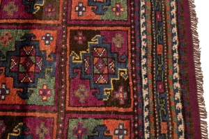 Vintage Brown Violet Tribal 4X8 Ghoochan Persian Rug