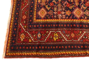 Semi Antique Red Tribal 4X7 Shirvan Persian Rug