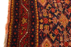 Semi Antique Red Tribal 4X7 Shirvan Persian Rug