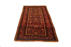 Semi Antique Red Tribal 4X7 Shirvan Persian Rug
