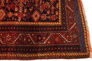 Semi Antique Red Tribal 4X7 Shirvan Persian Rug