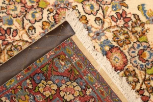 Vintage Cream Floral 3'6X5'4 Sarouk Persian Rug