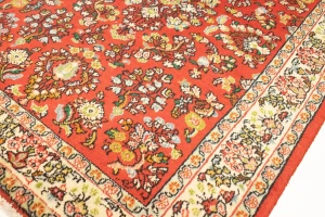 Vintage Red Floral 3'4X4'9 Shahrbaft Persian Rug