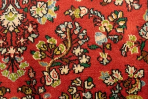 Vintage Red Floral 3'4X4'9 Shahrbaft Persian Rug