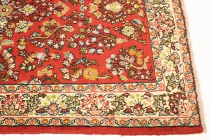 Vintage Red Floral 3'4X4'9 Shahrbaft Persian Rug