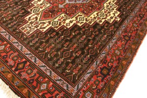 Vintage Orange Tribal 4X5 Bidjar Persian Rug
