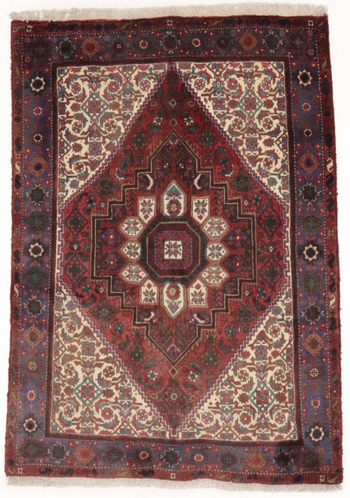 Vintage Floral Geometric 3X5 Bidjar Persian Rug