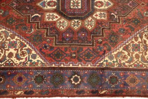 Vintage Floral Geometric 3X5 Bidjar Persian Rug