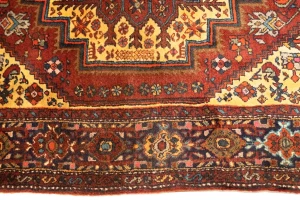Vintage Rusty Red Geometric 3X5 Bidjar Persian Rug