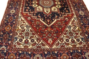 Vintage Geometric Cream 3X5 Bidjar Persian Rug