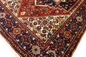 Vintage Geometric Cream 3X5 Bidjar Persian Rug