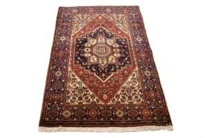 Vintage Geometric Cream 3X5 Bidjar Persian Rug