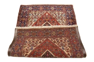 Vintage Geometric Cream 3X5 Bidjar Persian Rug