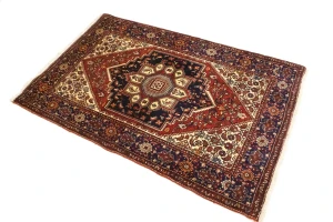 Vintage Geometric Cream 3X5 Bidjar Persian Rug