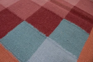 Multicolored Geometric Dhurrie 8X10 Indian Oriental Rug