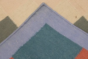Multicolored Geometric Dhurrie 8X10 Indian Oriental Rug