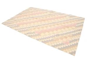 Multicolored Geometric Dhurrie 5'8X8'4 Indian Oriental Rug