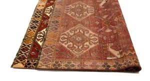Vintage Red Tribal 4X7 Shiraz Persian Rug