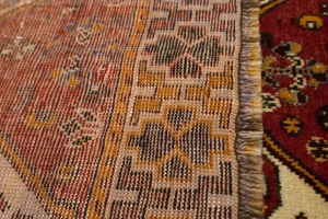 Vintage Red Tribal 4X7 Shiraz Persian Rug
