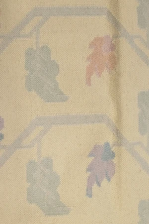 Beige Floral Dhurrie 6X9 Indian Oriental Rug