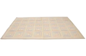 Multicolored Geometric Dhurrie 5'7X8'5 Indian Oriental Rug