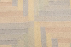 Multicolored Geometric Dhurrie 5'7X8'5 Indian Oriental Rug