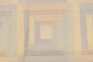 Multicolored Geometric Dhurrie 5'7X8'5 Indian Oriental Rug