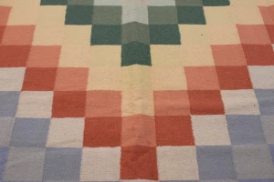 Multicolored Geometric Dhurrie 8X10 Indian Oriental Rug