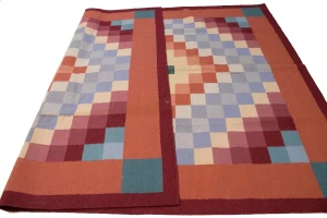 Multicolored Geometric Dhurrie 8X10 Indian Oriental Rug
