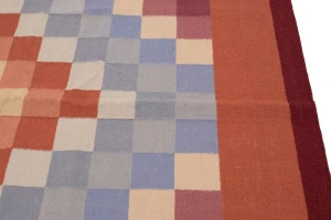 Multicolored Geometric Dhurrie 8X10 Indian Oriental Rug