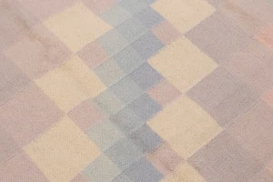 Multicolored Geometric Dhurrie 5'6X8'6 Indian Oriental Rug