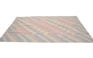 Multicolored Geometric Dhurrie 5'6X8'6 Indian Oriental Rug