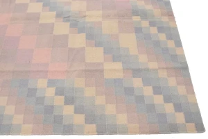 Multicolored Geometric Dhurrie 5'6X8'6 Indian Oriental Rug