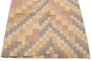 Multicolored Geometric Dhurrie 4X6 Indian Oriental Rug
