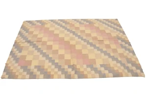 Multicolored Geometric Dhurrie 4X6 Indian Oriental Rug