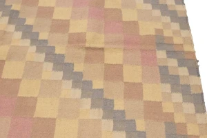 Multicolored Geometric Dhurrie 4X6 Indian Oriental Rug
