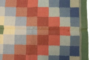 Multicolored Geometric Dhurrie 4X6 Indian Oriental Rug